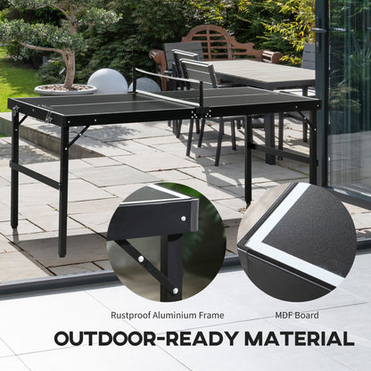 5ft Mini Table Tennis Table, Folding Ping Pong Table