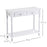 Wooden Console Table with Storage Shelf Two Drawers for Entryway White