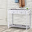 Wooden Console Table with Storage Shelf Two Drawers for Entryway White