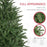 6ft Artificial Christmas Tree with Warm White LED Light, Metal Base