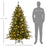 6ft Artificial Christmas Tree with Warm White LED Light, Metal Base