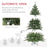 6ft Artificial Christmas Tree with Warm White LED Light, Metal Base