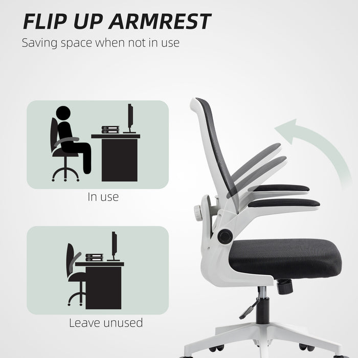 Mesh Desk Chair with Tilt Function, Lumbar Support, Black