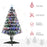 3ft Artificial Prelit Christmas Tree, Snow Xmas Tree w/ Fiber Optic