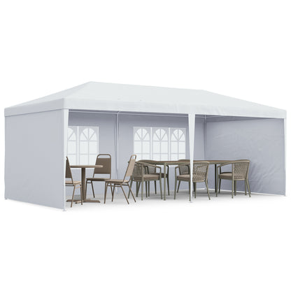 6m x 3m Garden Gazebo Marquee Canopy Party Tent Canopy Patio White