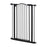 74-84cm Adjustable Metal Pet Gate Safety Barrier w/ Auto-Close Door Double Locking Easy-Open Doors Stairs Home Frames Black