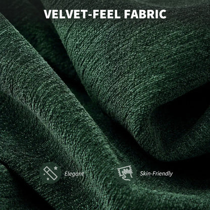 Modern Velvet Office Desk Chair for Bedroom, Living Room, Dark Green