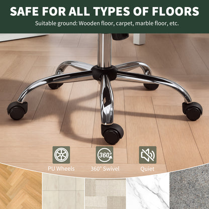 Modern Velvet Office Desk Chair for Bedroom, Living Room, Dark Green