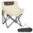 Camping Chair, Lightweight Folding Chair with Carrying Bag and Storage Pocket, Perfect for Festivals, Fishing, Beach and Hiking, White