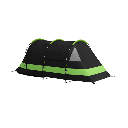 Blackout Camping Tent for 4-5 Person, with Bedroom & Living Room, 3000mm Waterproof, for Fishing Hiking Festival, Black