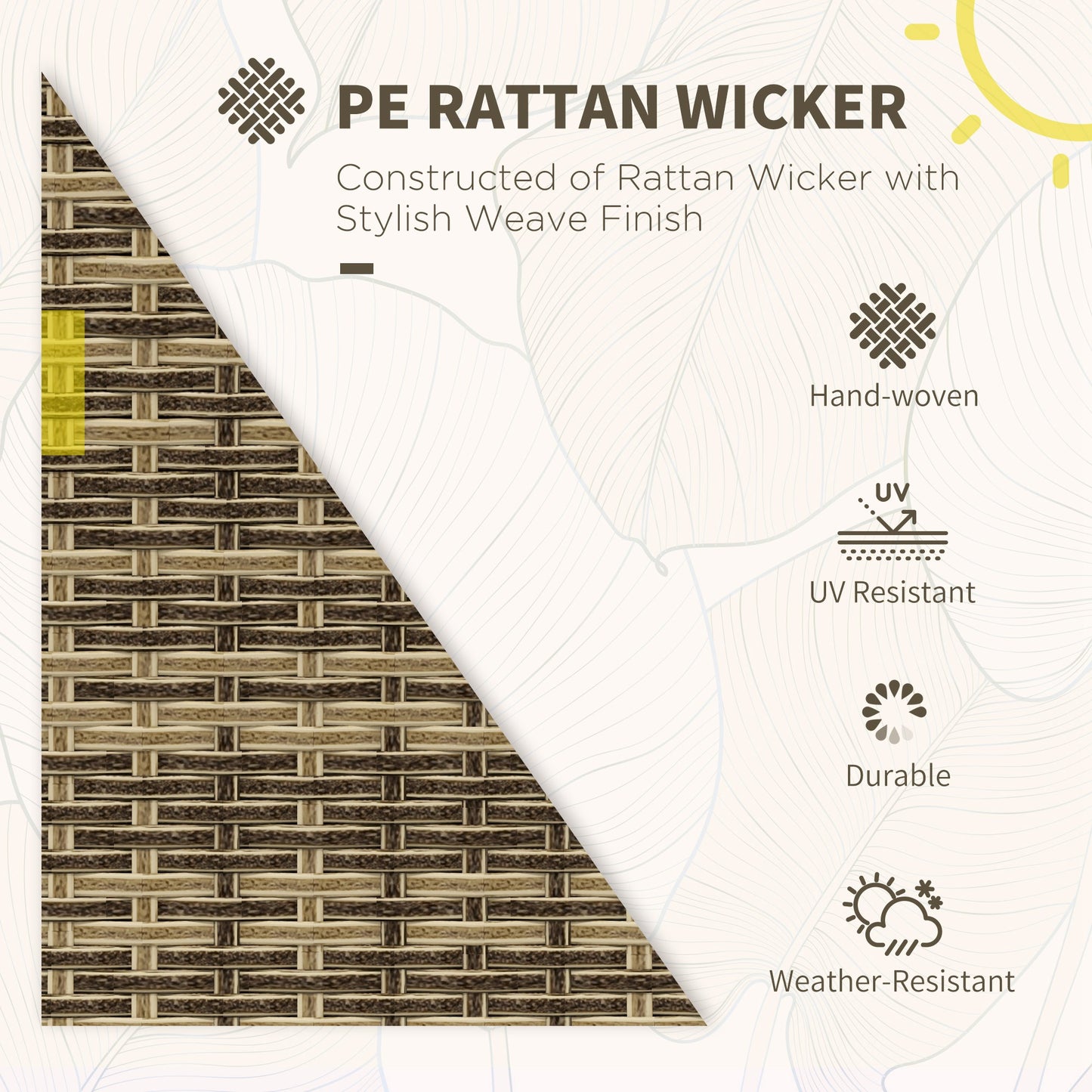 Rattan Dining Set for 6, 2 Reclining Chairs with Cushions, Grey