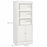 Kitchen Cupboard with 6-tier Shelving, Freestanding Storage Cabinet, Larder pantry, Sideboard with 3 Open Compartments and Double-door, White