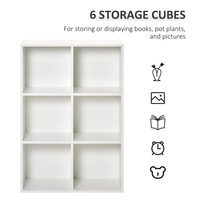 Cubic Cabinet Bookcase Storage Shelves for Home Office, White