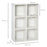 Cubic Cabinet Bookcase Storage Shelves for Home Office, White