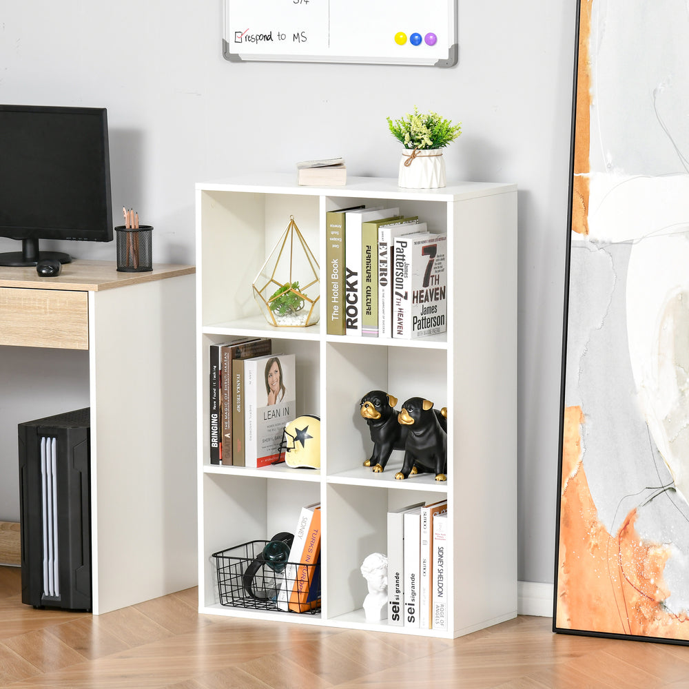 Cubic Cabinet Bookcase Storage Shelves for Home Office, White