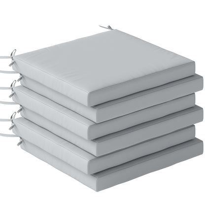 Seat Cushions with Machine Washable Cover Light Grey