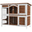 Two-Tier Wooden Pet Hutch with Openable Roof, Slide-Out Tray