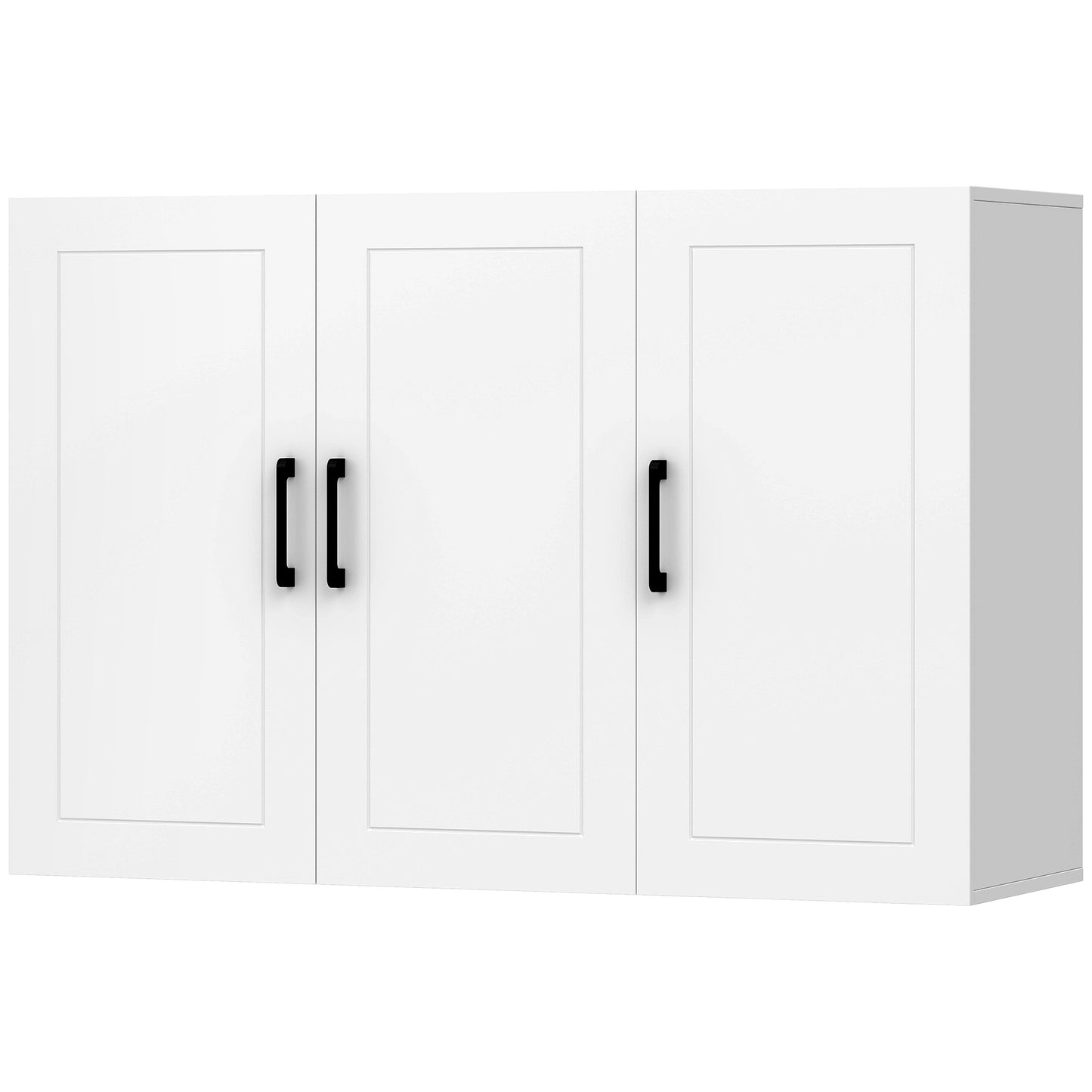 Wall Mounted Bathroom Cabinet with Adjustable Shelves, White