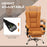 Vibration Massage Office Chair with Heat, PU Leather Computer Chair with Footrest, Armrest, Reclining Back, Brown