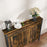 Large Radiator Cover with Drawers and Vertical Slats 119 x 19 x 93cm