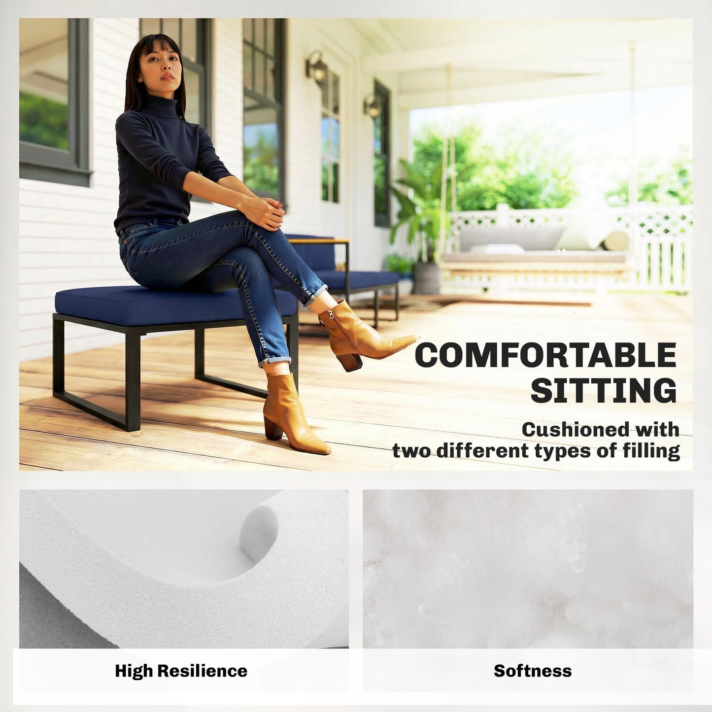 Replacement Cushions for Outdoor Furniture Garden Seat Cushion Pad