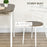 3-Piece Dining Table and Chairs Set, Oval Kitchen Table with 2 Chairs, with Wire Storage Shelf and Steel Frame, Natural