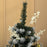 5FT Artificial Snow Dipped Christmas Tree Xmas Pencil Tree Holiday Home Indoor Decoration with Foldable Feet White Berries Green