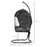 Hanging Egg Chair Swing Hammock Chair with Stand, Cushion and Retractable Canopy, for Indoor and Outdoor, Grey