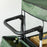 Folding Trolley Cart Storage Wagon Beach Trailer 4 Wheels with Handle Overhead Canopy Cart Push Pull for Camping, Green