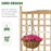 Garden Planters with Trellis for Climbing Vines, Wood Raised Beds for Garden, Flower Pot, Indoor Outdoor, Natural