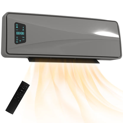 2000W Ceramic Electric Heater with Fan, Wall Heater, Grey