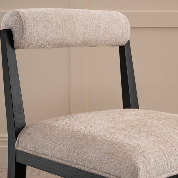 Brewster 6-8 Seat Black Dining Table and 6 Hera Dining Chairs