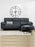 3 Seater Corner Sofas for Living Room with Adjustable Headrest, Fabric L Shaped Sofa Settee, Couch, Dark Grey