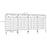 4PCs 43in x 11.5ft Decorative Fence Panels, Outdoor Garden Fencing, Rustproof Metal Wire Landscape Edging Animal Barrier, Black