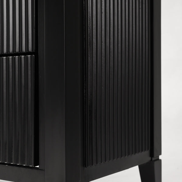 Heidi Black Chest of Drawers Brass/Silver