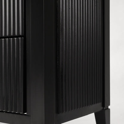Heidi Black Chest of Drawers Brass/Silver