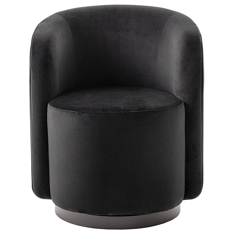 West End Swivel Dining Chair  - Black - Black Base