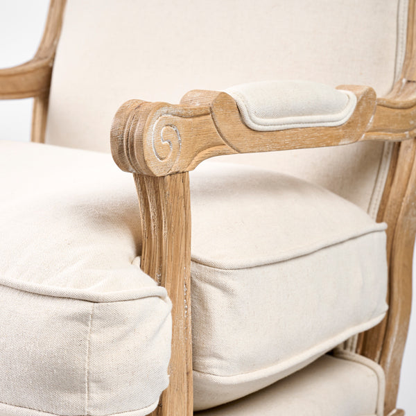 Le Brun Limed Oak French Armchair