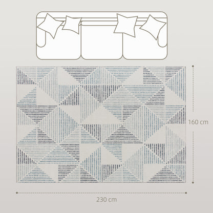 Non-Slip Large Rug for Living Room 230 x 160 cm, Multi-Coloured