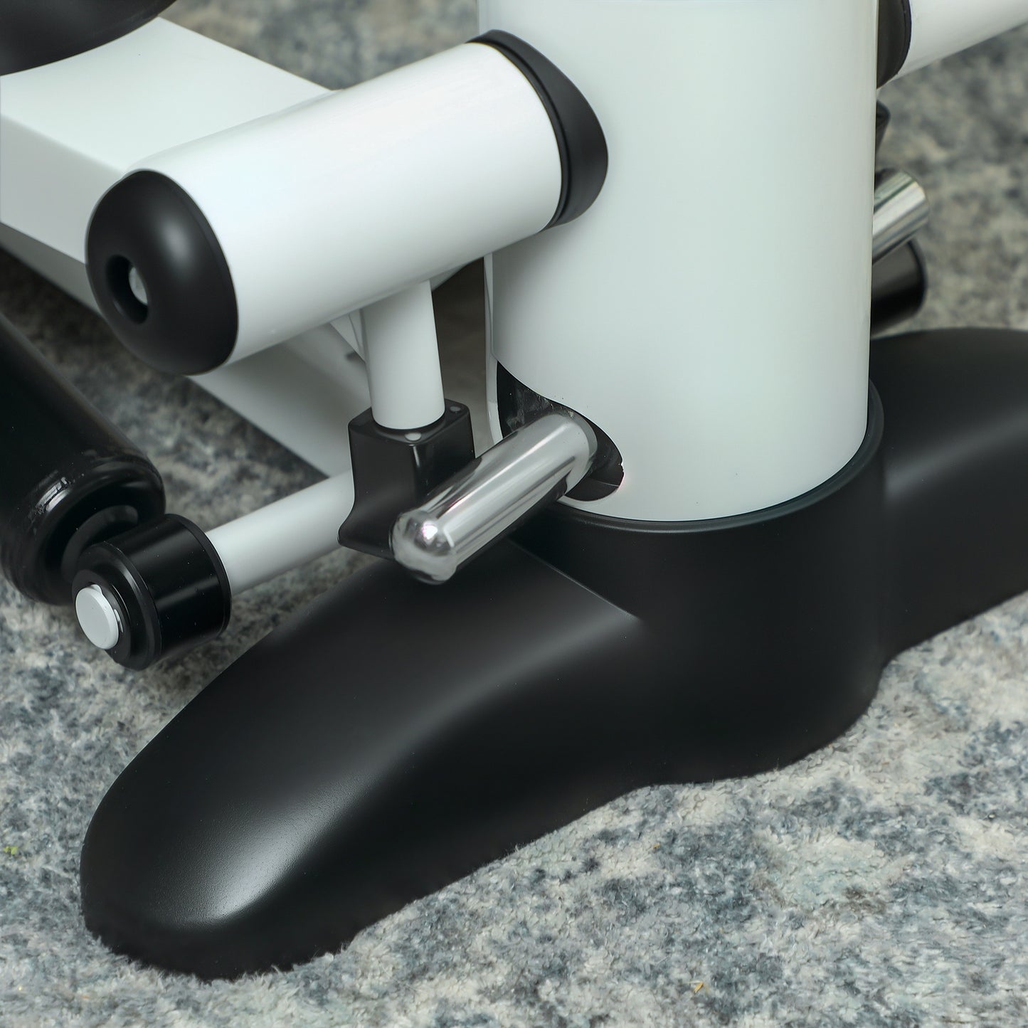 Mini Stepper Machine with LCD Monitor, Non-Slip Pedals, White