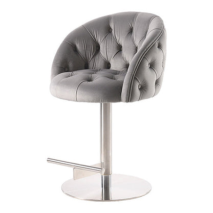 Frankfurt Bar Stool - Dove Grey - Silver base