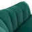 Velvet-Feel Tub Armchair, with Gold Tone Legs - Green