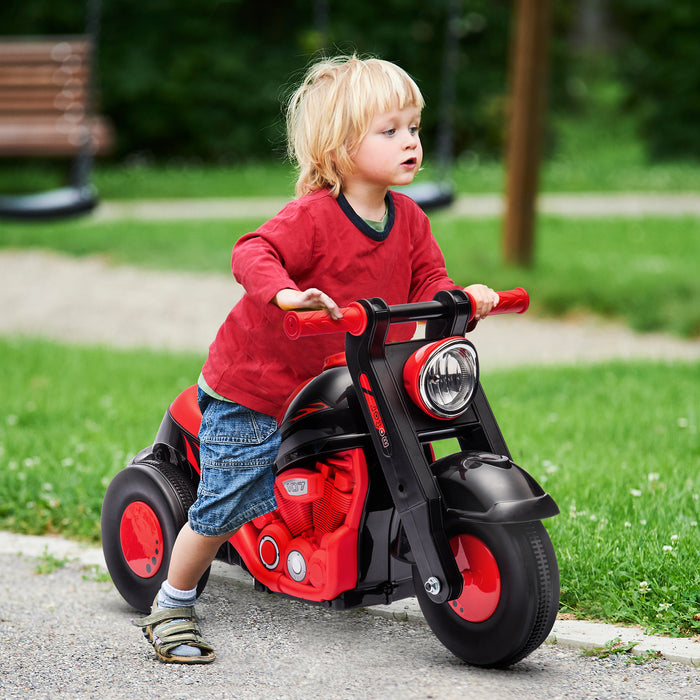 Ride On Car Foot To Floor Kids Car w/ Music, Bubble - Black