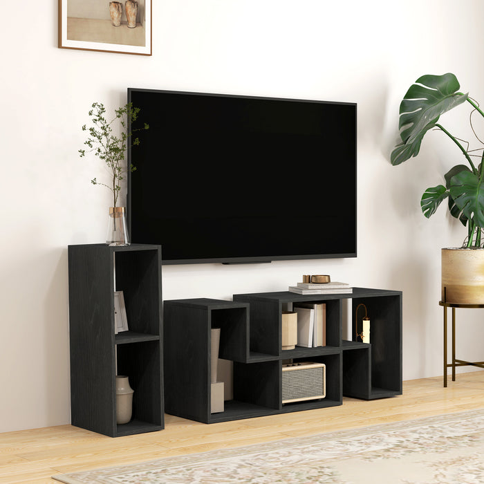 TV Unit for TVs up to 75 Inches, Free Combination TV Stand, Black