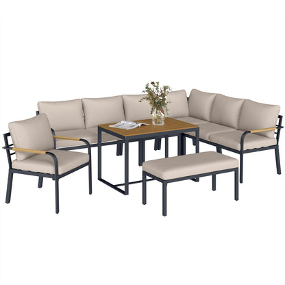 7 Seater Garden Furniture Set, Outdoor Furniture Conversation Sets
