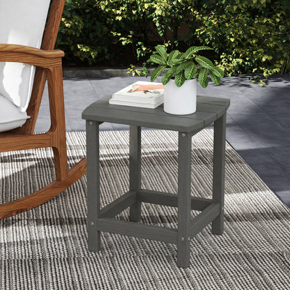 Outdoor Side Table, Adirondack Side Table, Indoor Outdoor, Grey