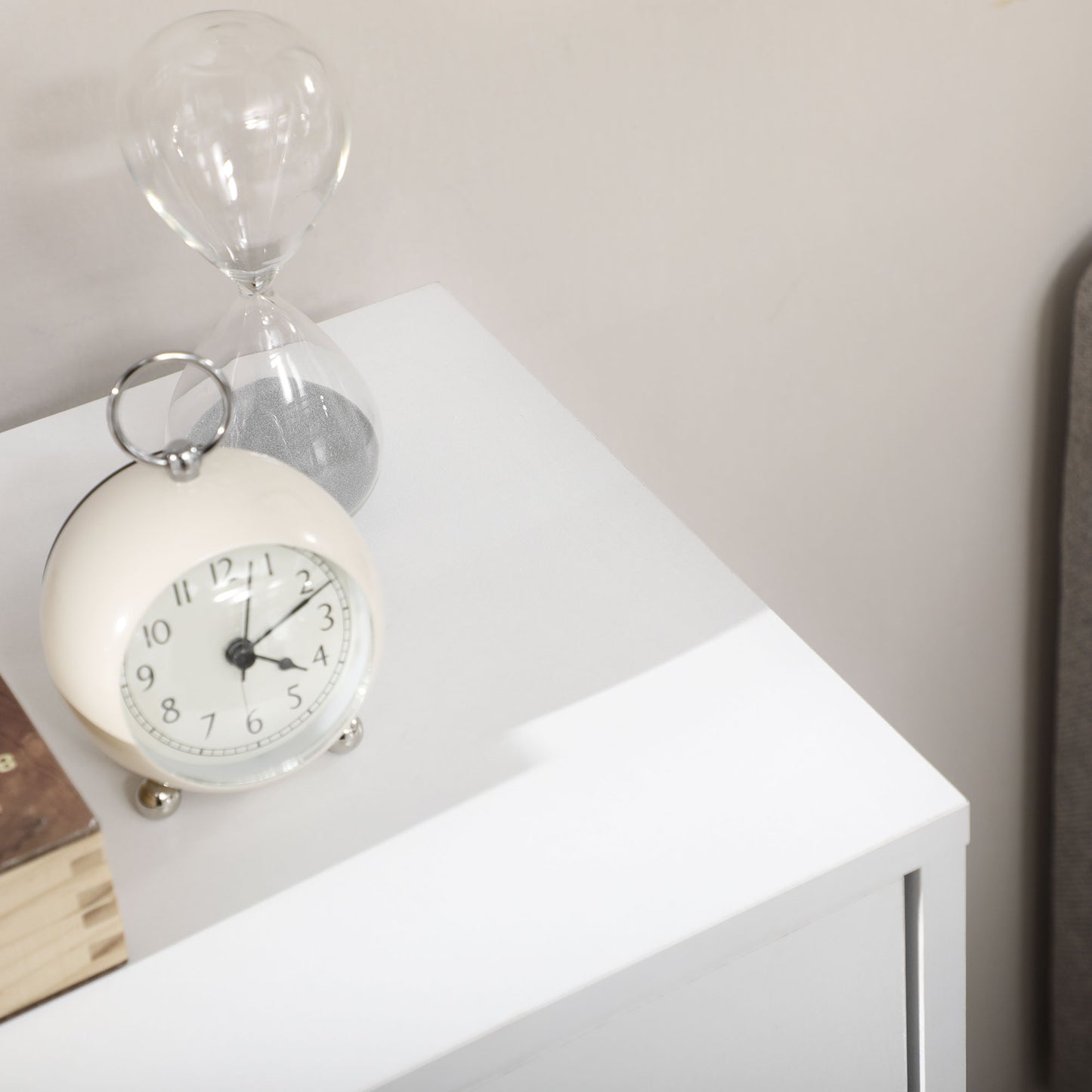Freestanding Bathroom Cabinet with 4 Drawers and Door Cupboard White