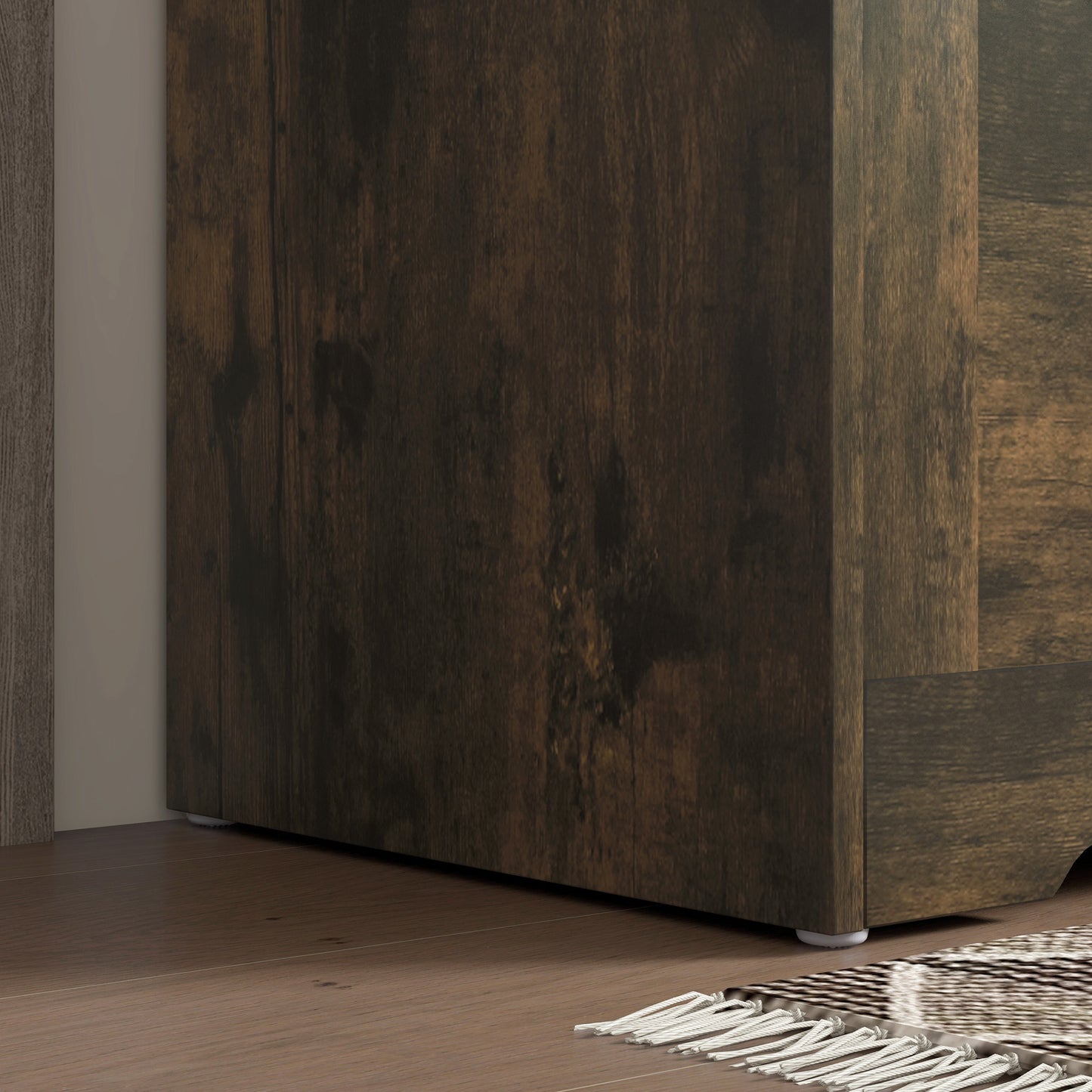 Storage Trunk for Living Room, with Safety Hinges, 80cm, Rustic Brown