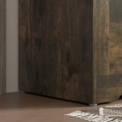 Storage Trunk for Living Room, with Safety Hinges, 80cm, Rustic Brown