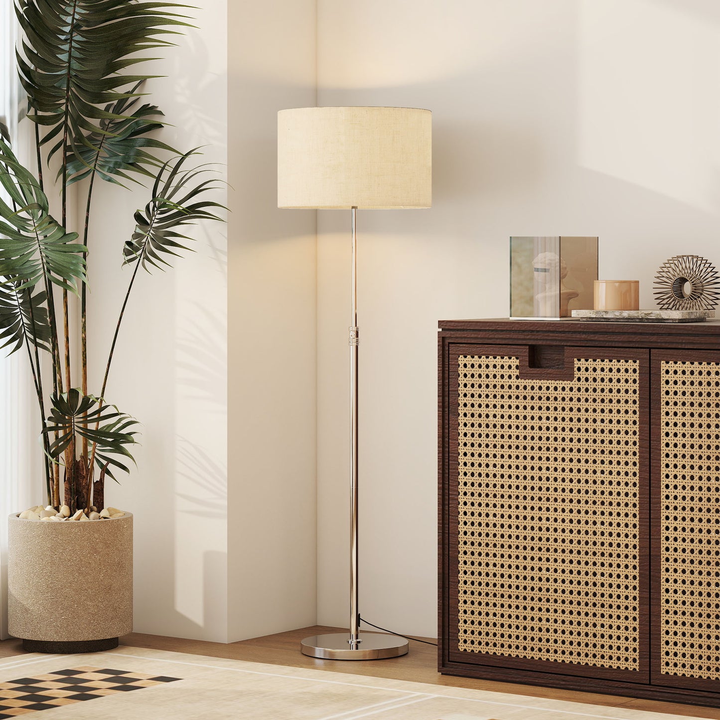 Modern Dimmable Standing Lamp with Adjustable Colour Temperatures